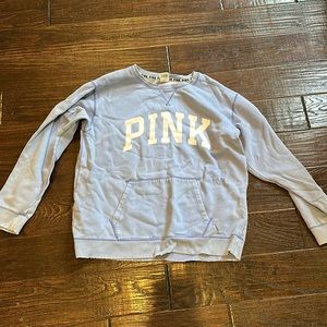 Victoria secret PINK light blue crew neck sweater